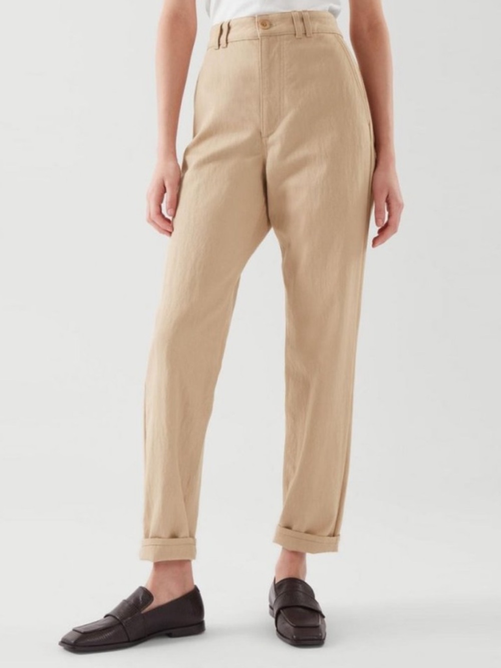 COS High Rise Regular Fit Chino
Pants in Beige Sz 10(TXA999)‎